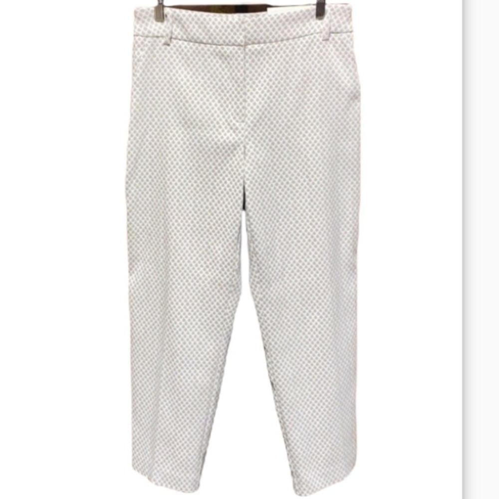 Cato Cream/Tan Polka dots Mid-Rise Ankle Pant Size 12